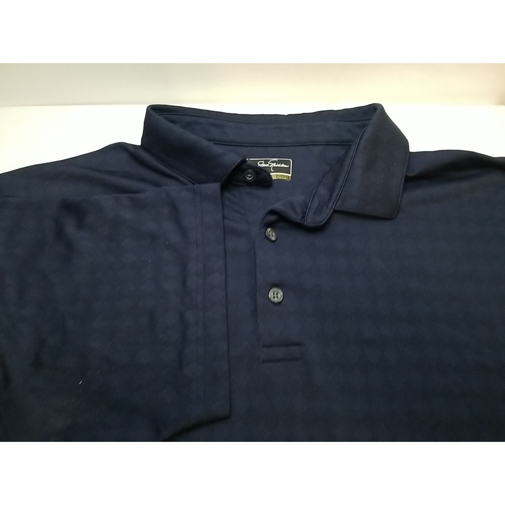 Jack‎ Nicholson Navy Blue Checked Short Sleeve Polo XL Men's Medium